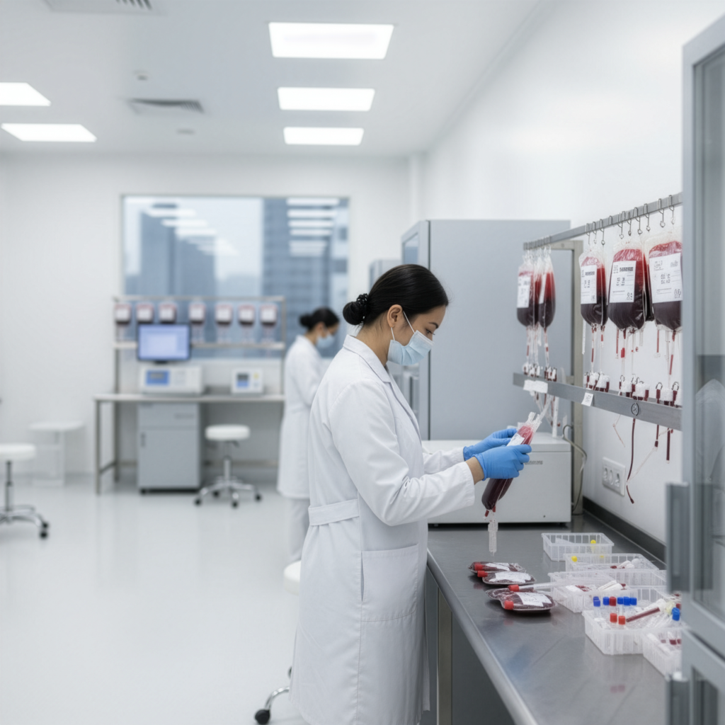 illustration of a blood bank