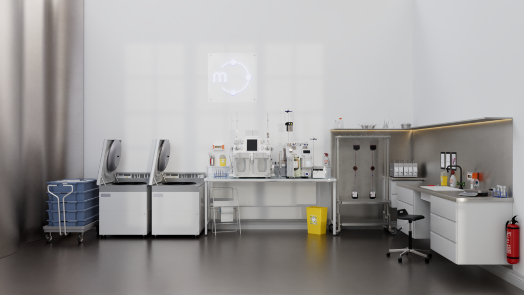 Macopharma blood separation laboratory 3D scene